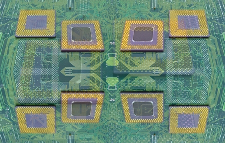 close up of cpu processorsの写真素材