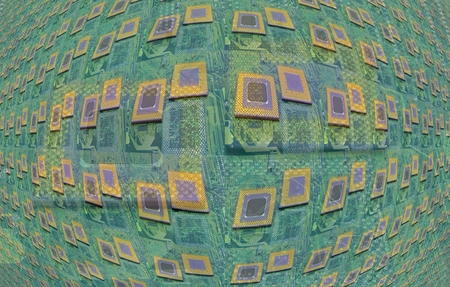 close up of cpu processors