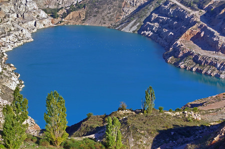 Open pit mine for mining of crushed stone