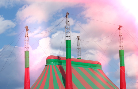 Circus tent against the blue skyの写真素材