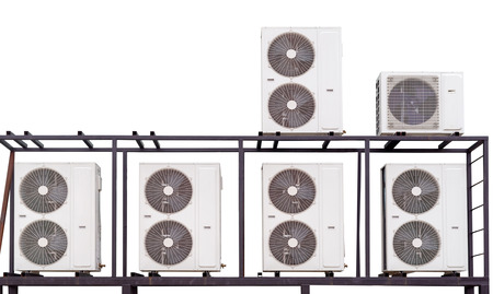 air conditioning compressors on white background