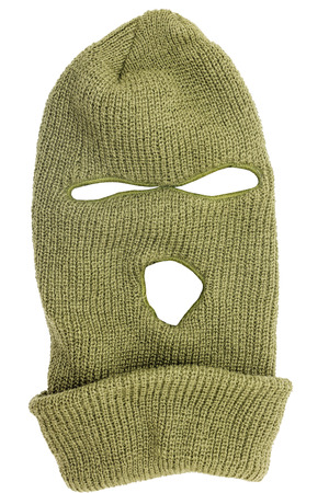 mask on head Balaclava isolated on white backgroundの写真素材