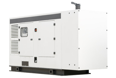 Outdoor cabinet for electrical equipment on white backgroundの写真素材