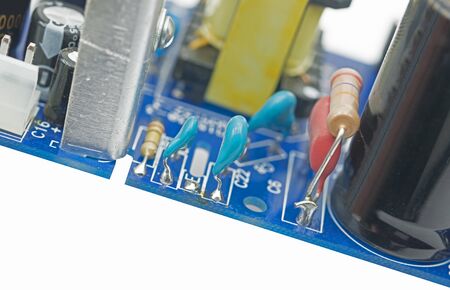 modern circuit board on white background