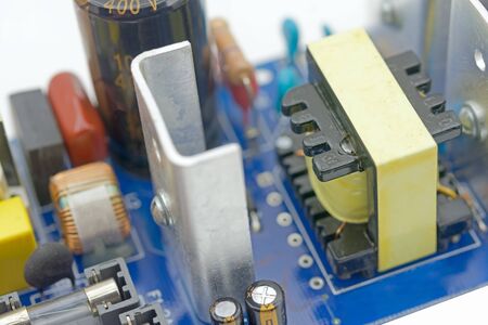 modern circuit board on white background