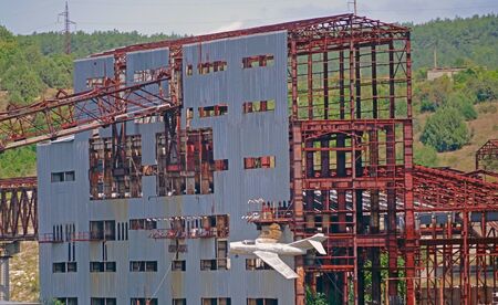 ruins of old factory as old industrial architecture