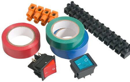 Electric equipment on a white background