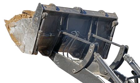 the Excavator arm on white background