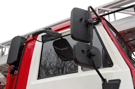 the rearview mirrors on new fire engine doors