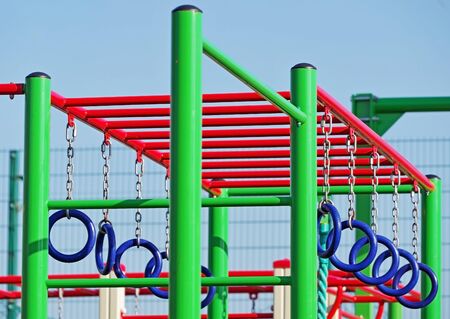 The new modern sports ground  with various training apparatusの写真素材