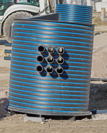 plastic caisson for water from a well on construction sites