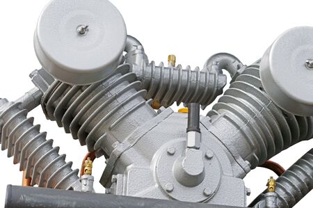 new Air compressor on white backgroundの写真素材