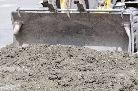 the part of old excavator machine