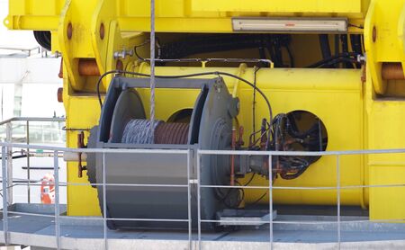 the Steel wire rope sling drum for craneの写真素材