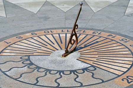 The Beautiful sundial on granite baseの写真素材