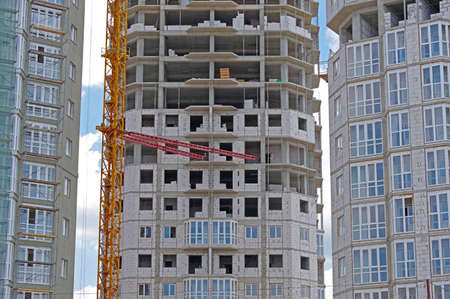 building under construction against the blue sky