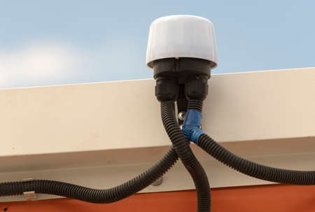 Modern light sensor for security or home automation purposesの写真素材