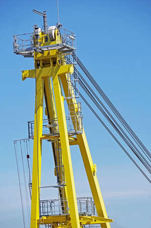 Detail from a Floating Crane on a background sky