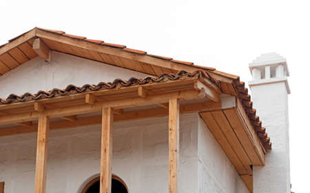 brick pipe on the roof for smoke