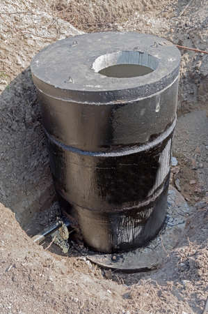 Reinforced concrete rings for the well and sewer