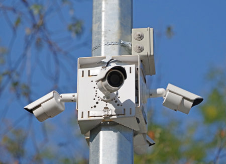 cameras are installed at the posts to capture events