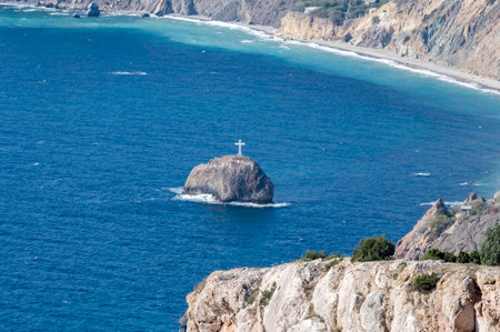 Beautiful rocky coast of Black seaの写真素材