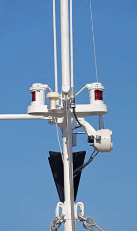 Navigation signal lights on a old ship