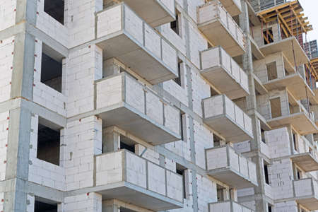 building under construction against the blue sky