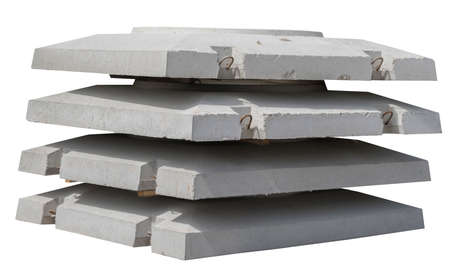 top part of Concrete water wells on white backgroundの写真素材