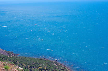 Beautiful rocky coast of Black seaの写真素材