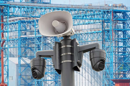 Security cameras for the safety and elevating complex for transshipment of grain and oilseeds as...