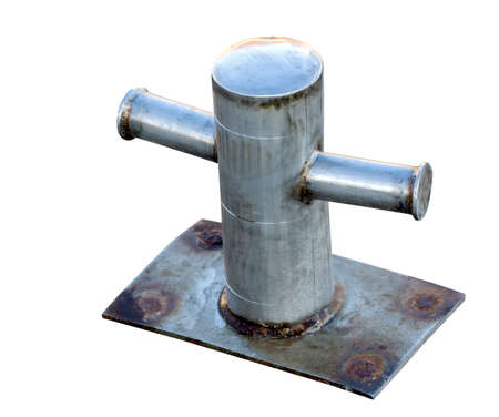 Nickel-plated Bollard on white background