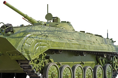 infantry fighting vehicle isolated on white background