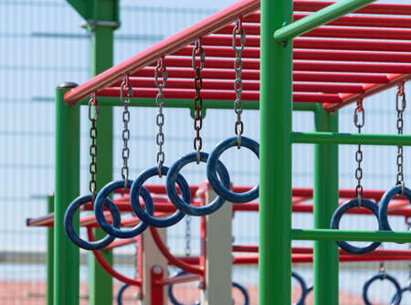 many new sports equipment on the sports ground