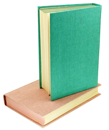 stack of books isolated on white backgroundの写真素材