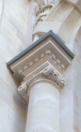 Overhead part of large white column
