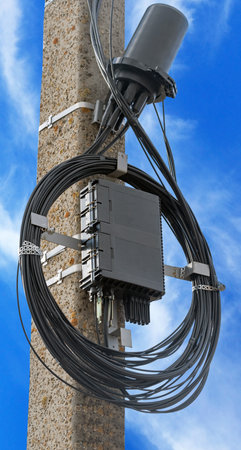 Closure Optical Fiber with black cable