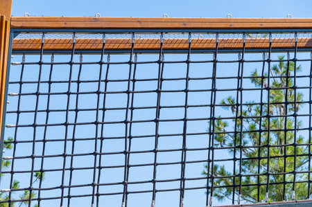 mesh fence from the rope in the children's playroom