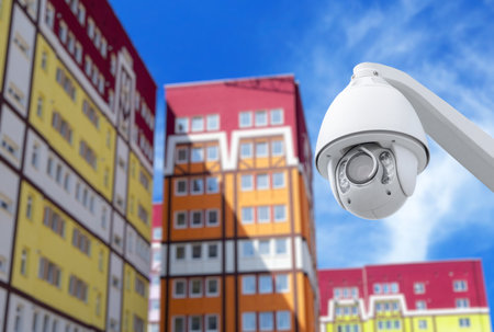 Modern urban surveillance systems. Residential access control