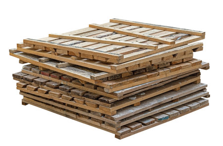 Sturdy wooden pine pallets used in transportation and storage