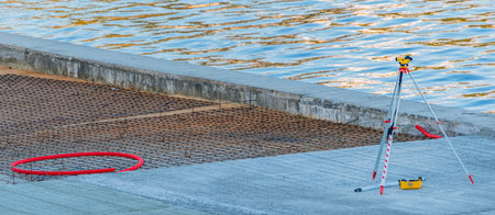 metal profile made of bended and tied reinforcing rod in a square shapeの写真素材