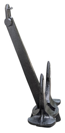 Old Anchor on white backgroundの写真素材