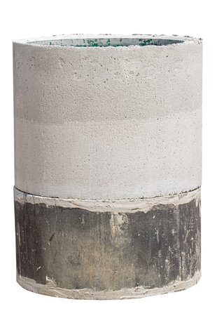 top part of Concrete water wells on white backgroundの写真素材