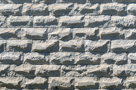 Square white brick wall backgroundの写真素材