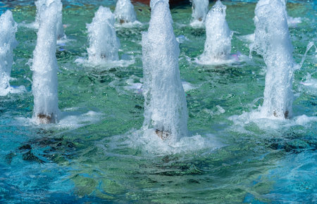Opening fountains in the city, the fountain in the city park