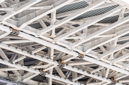 Metal frame of the new building Close-upの写真素材