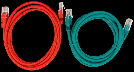 Network Ethernet Cable Over black Background