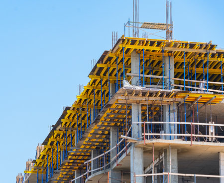 construction of a multi-storey residential building using monolithic frame technology