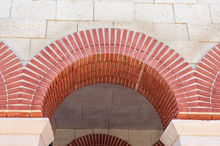 New beautiful red brick arch