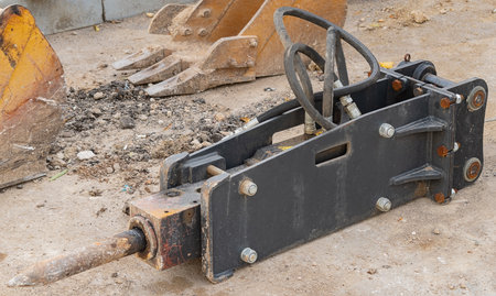 Hammer attached equipment for drilling and breaking on construction site
